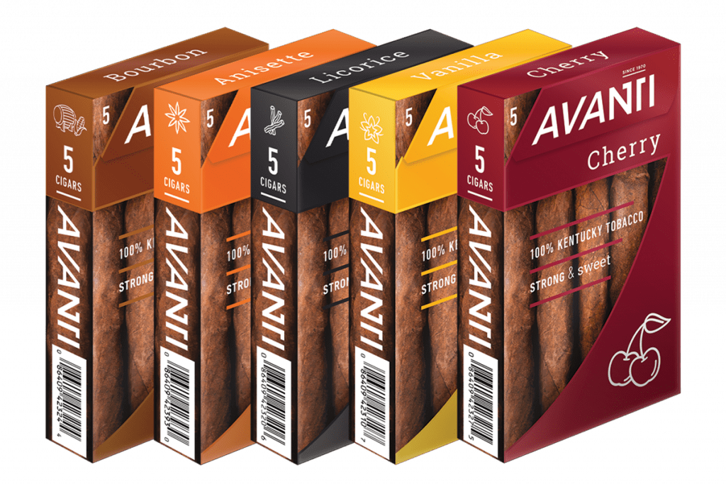 NEW Avanti Flavors Collection - 5 Flavors x 5 Pack - Avanti Cigar