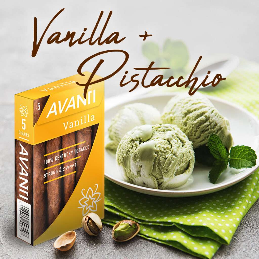 Avanti Vanilla Cigar Pack with Pistachio Italian Gelato Pairing